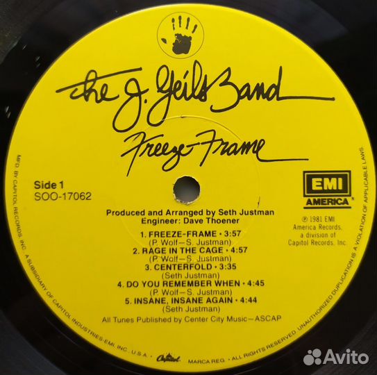 LP - The J. Geils Band - Freeze-Frame /US/ - 1981