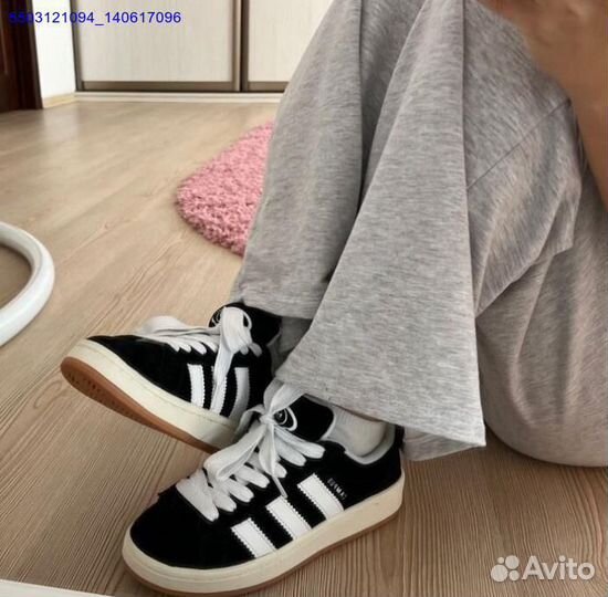 Кеды женские дутыши Adidas Campus 00s Black