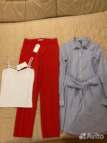 Брюки, топ, платье новые