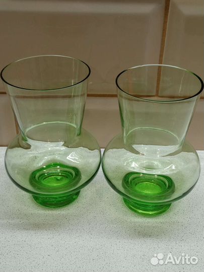 Цветное стекло. Вазы, бокалы, фруктовница СССР