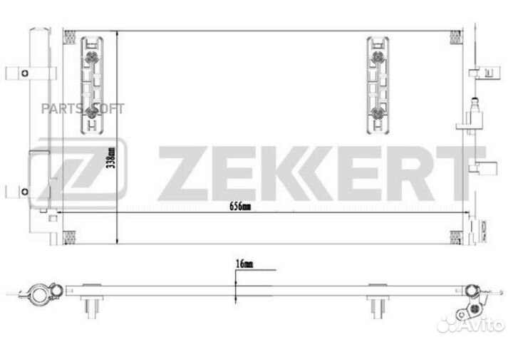 Радиатор кондиционера Audi A4 IV 07, A5 07, A6 III