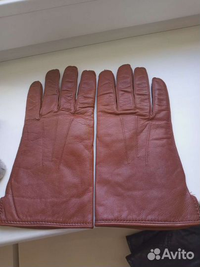 Перчатки женские кожаные