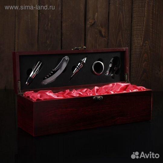 Набор для вина Доляна, 6 предметов: кейс для бутыл