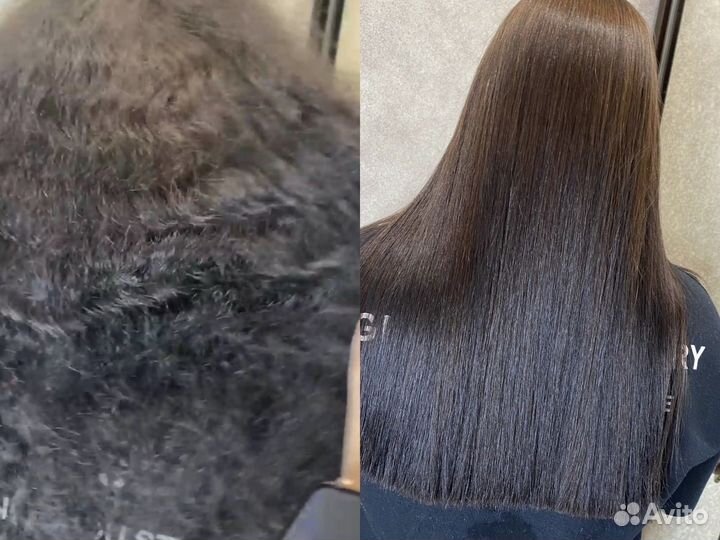 Кератиновое выпрямление волос/Ботокс волос/ Уход