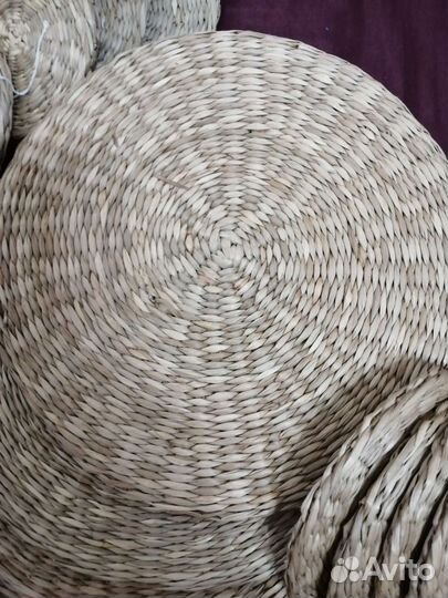 Поднос, плетеные подставки/салфетки