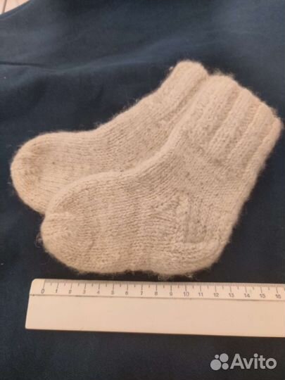 Шерстяные носки ручной вязки детские 20р