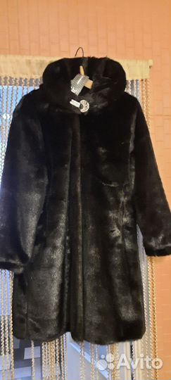 Эко шуба под норку новая р.52-54