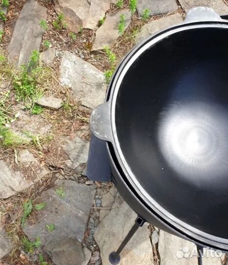 Казан чугунный 16 литров + печь + крышка