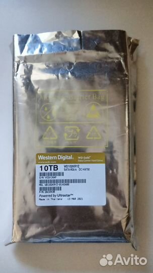 Жёсткий диск WD Gold 10 тб