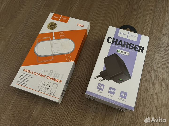 Беспроводное зарядное Hoco iPhone, AirPods, Watch