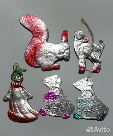 Елочные игрушки СССР картонаж