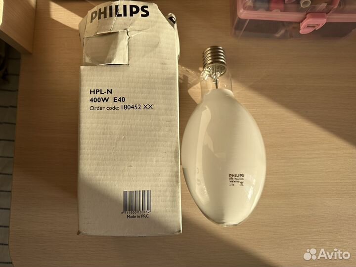 Лампа philips HPL-N 400W и патрон Е40