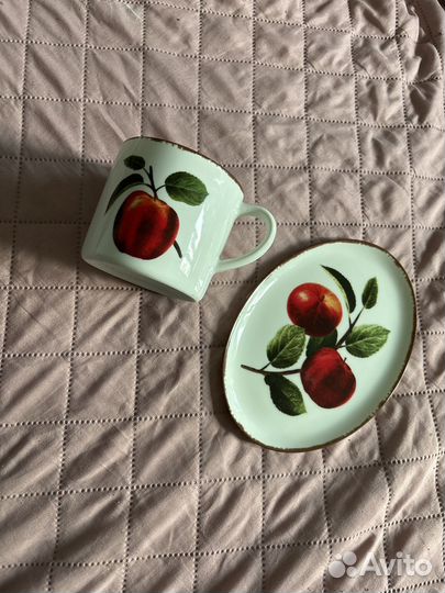Чашка и блюдце яблоки hm home