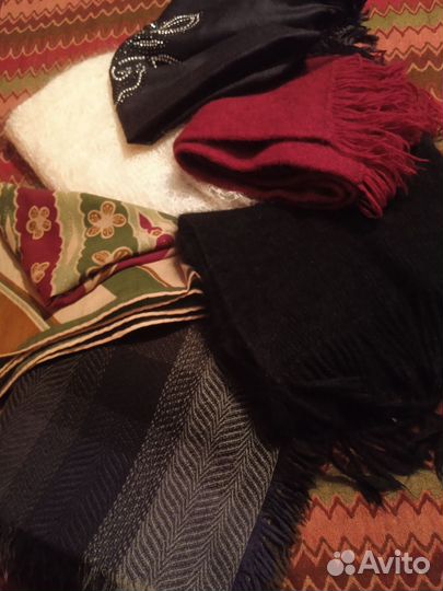Шарфы платки палантины из кашемира, шелка