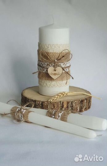 Свадебные свечи рустик