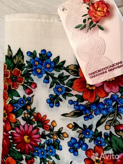 Павлопосадский новый платок 100 процентная шерсть