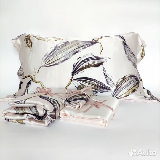 Комплект постельного белья из шёлка 22 мм, Евро