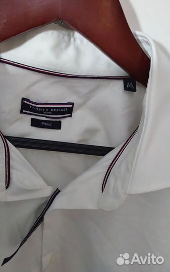 Белая мужская рубашка tommi hilfiger Размер 50-52