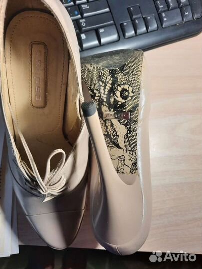 Ботильоны женские 37 размер, цвет пудровый