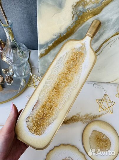 Подароч.набор Сырная тарелка и подставки для бокал