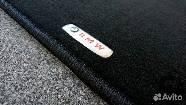 Автоковрики на прорезиненой основе BMW e34, чёрные