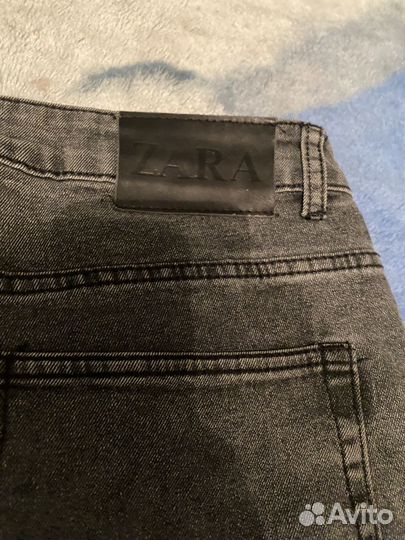 Джинсы zara 48 серые мужские