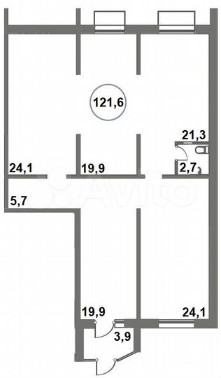 Свободного назначения, 121.6 м²