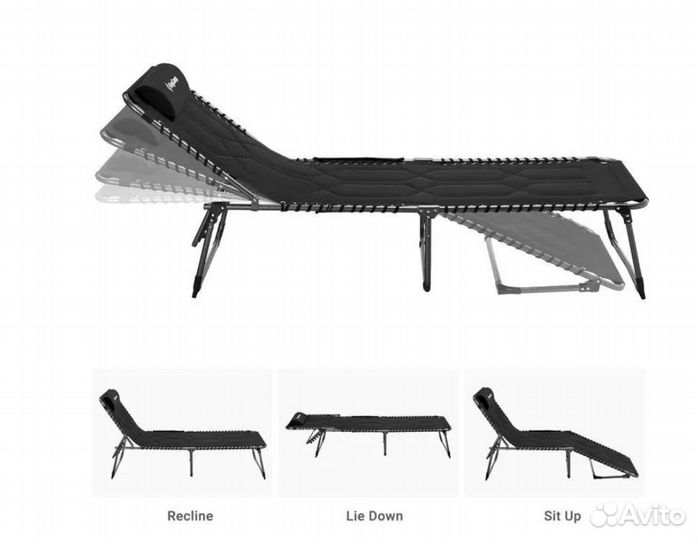 Кровать-шезлонг King Camp Bavaria Cozy Cot Black