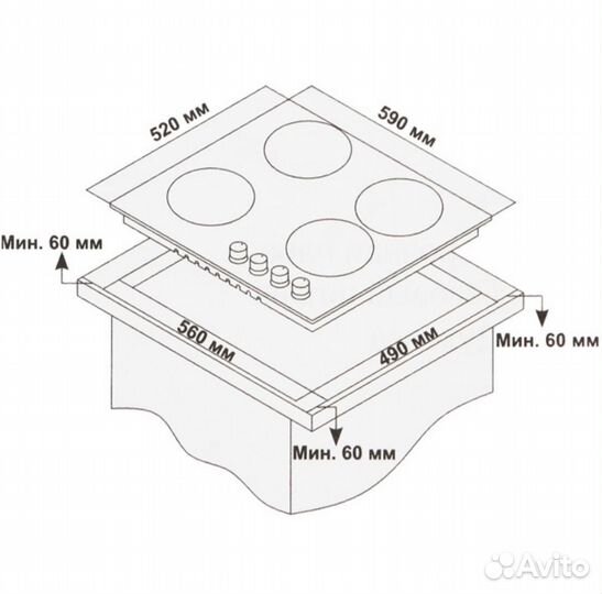 Газовая варочная панель Hi VG 6020 W