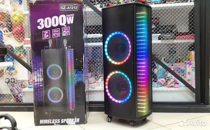 Портативная колонка 3000W 121см высота Клубная