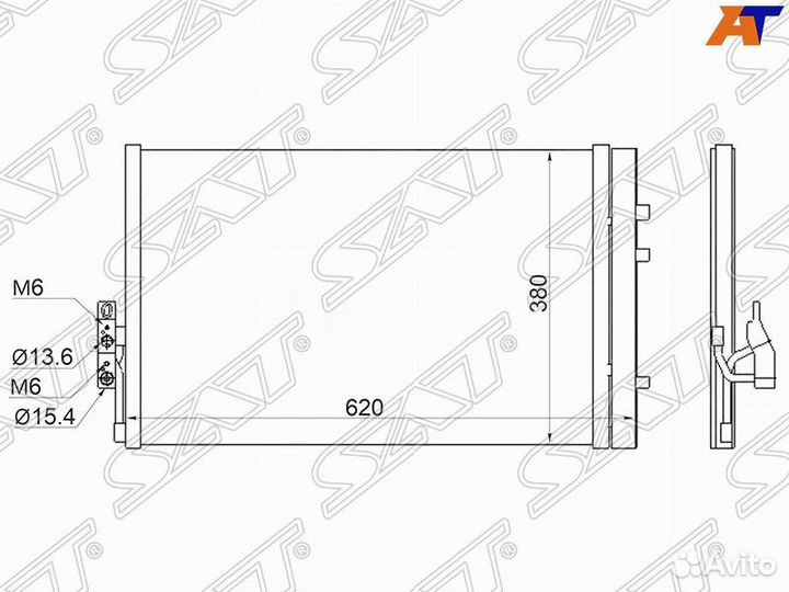 Радиатор кондиционера BMW X3 10/X4 F26 14