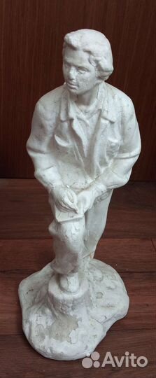 Девушка геолог статуэтка гипс СССР