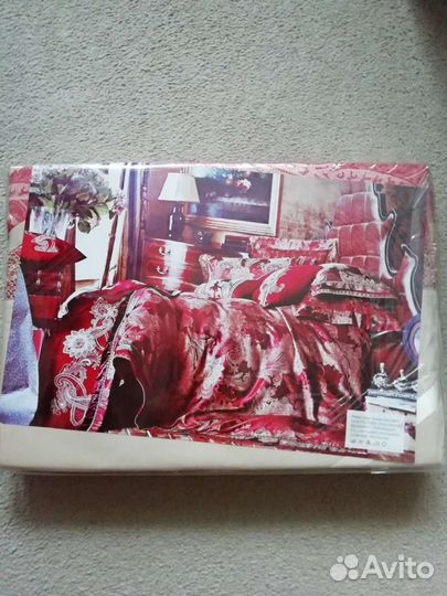 Комплект постельного белья евро искусственный шёлк