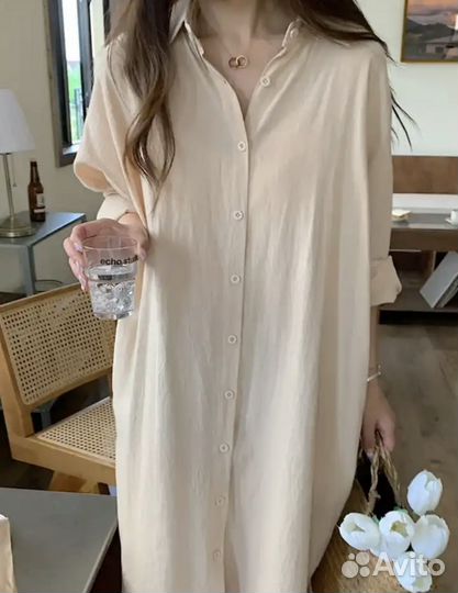 Платье рубашка женская