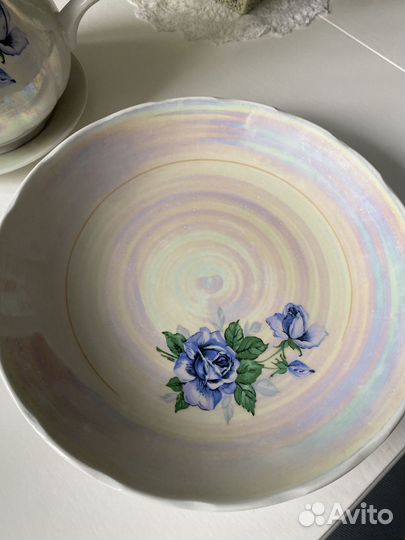 Блюдо с чайником фарфор