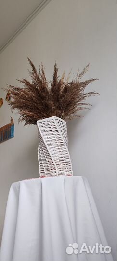 Ваза напольная, ваза из лозы, ваза для цветов