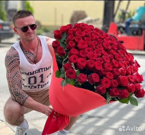 Розы 60 см букет роз 51 роза