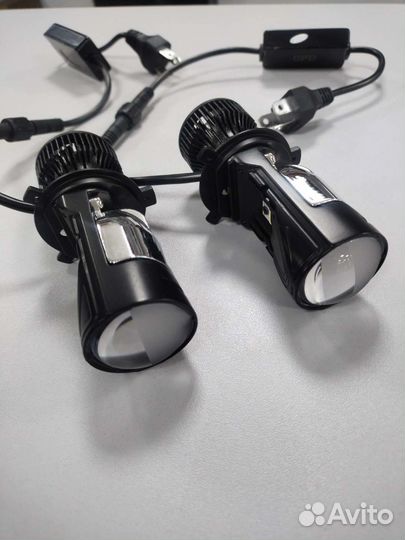 Лампы H4 мини Линзы LED светодиодные