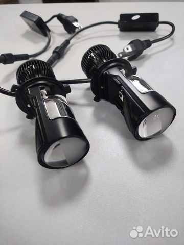 Лампы H4 мини Линзы LED светодиодные