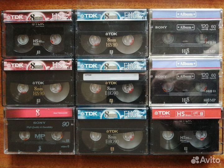 Видеокассеты новые и б/у различных форматов