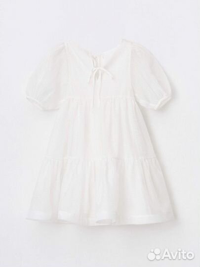 Платье белое из органзы для девочки 110 новое