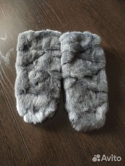 Варежки из меха норки