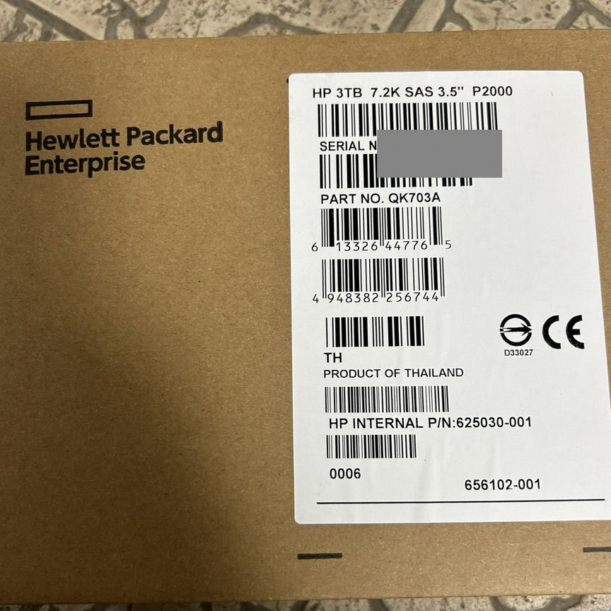 [QK703A] Жесткий Диск Hp 3tb656102-001 Msa