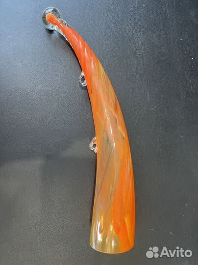 Рог изобилия цветное гутное стекло СССР