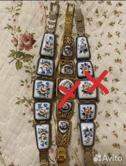 Часы финифть Чайка, СССР