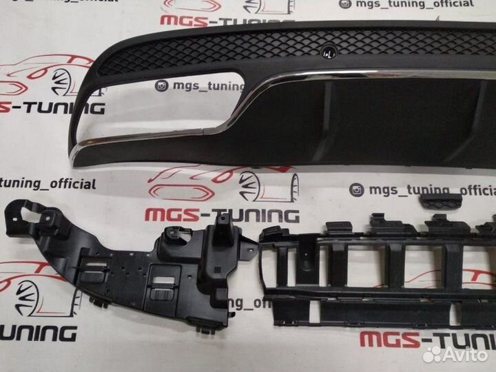 Диффузор Mercedes C-class w205 C63 AMG хром