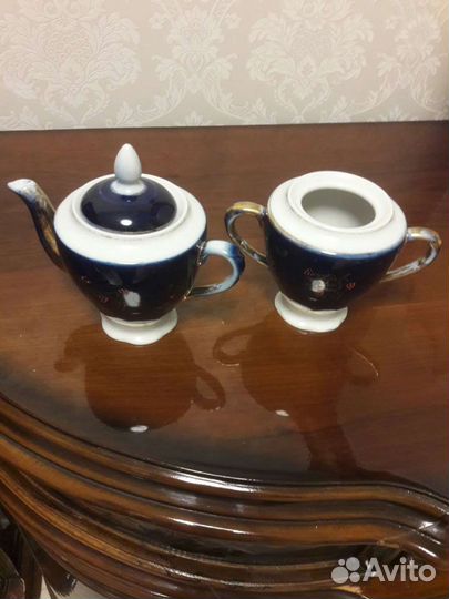 Набор чайный. Фарфор, кобальт. Довбыш