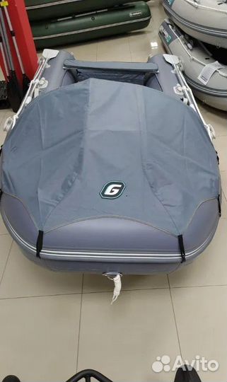 Лодка пвх Gladiator E380 PRO светло/темно-серый