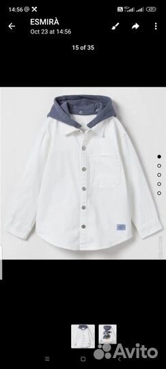 Джинсовая рубашка. 110-116