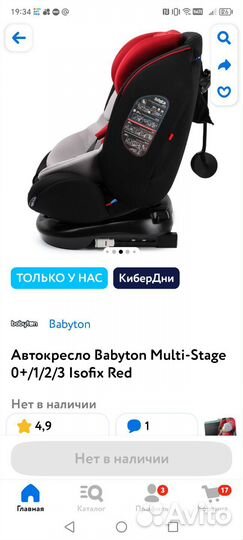 Автокресло 0+